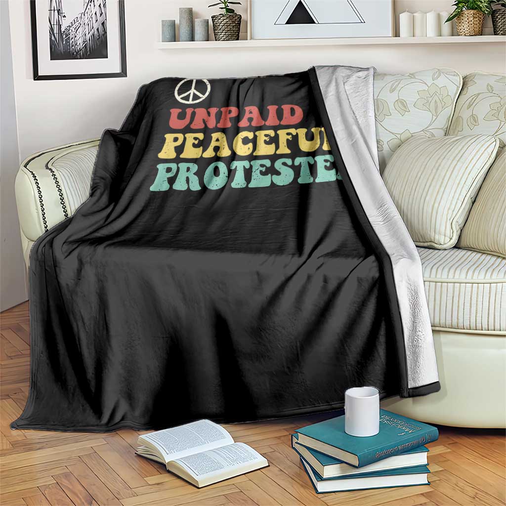 Unpaid Peaceful Protester Throw Blanket Political Resistance Movement
