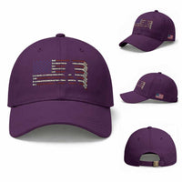 Patriotic Ice Hockey Sticks American Flag Baseball Cap