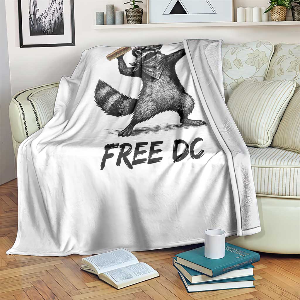 The Sandwich Guy Free DC Throw Blanket Funny Racoon Meme - Wonder Print Shop