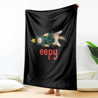 Cat Christmas Meme Throw Blanket Eepy Kitten Silly Sleepy - Wonder Print Shop