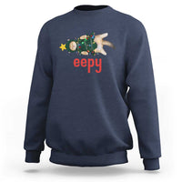 Cat Christmas Meme Sweatshirt Eepy Kitten Silly Sleepy - Wonder Print Shop