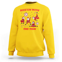 Funny Santa Christmas Sweatshirt Rizz Em With The Tism - Wonder Print Shop
