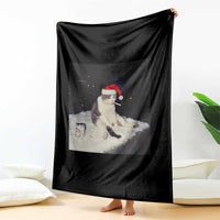 Funny Smoking Cat Christmas Meme Throw Blanket - Wonder Print Shop