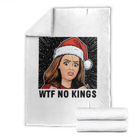 No Kings Throw Blanket Funny Disgusting Doll Face Meme Christmas - Wonder Print Shop