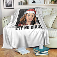 No Kings Throw Blanket Funny Disgusting Doll Face Meme Christmas - Wonder Print Shop