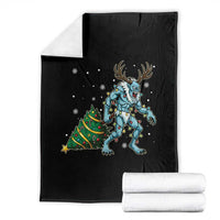 Wendigo Monster Throw Blanket Cryptid Mythical Christmas - Wonder Print Shop