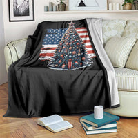 Patriotic American Flag Christmas Throw Blanket - Wonder Print Shop