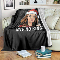 No Kings Throw Blanket Funny Doll Face Meme Christmas - Wonder Print Shop