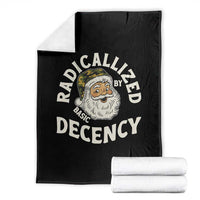 Funny Santa Camo Christmas Throw Blanket Radicalized By Basic Decency - Wonder Print Shop