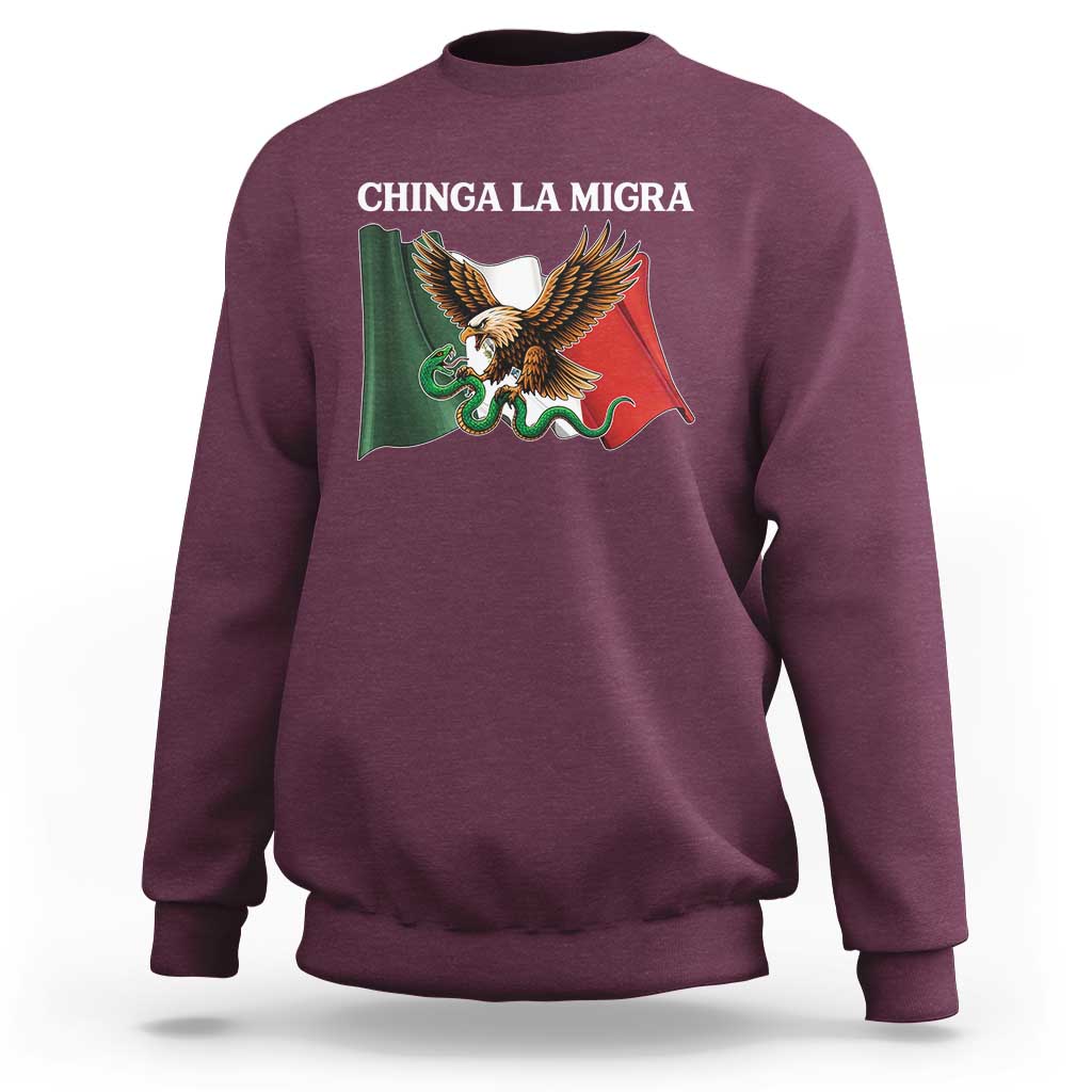 Chinga La Migra Sweatshirt Immigration Rights Anti Fascism Protest - Wonder Print Shop
