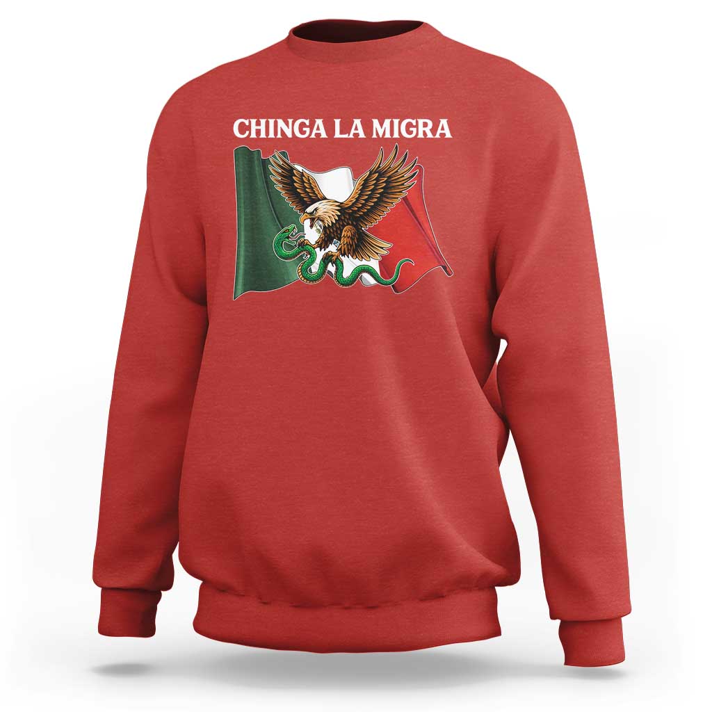 Chinga La Migra Sweatshirt Immigration Rights Anti Fascism Protest - Wonder Print Shop