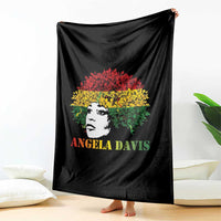 Angela Davis Throw Blanket Black History Month - Wonder Print Shop