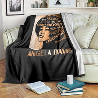 Angela Davis Inspirational Quote Throw Blanket Black Pride Melanin - Wonder Print Shop