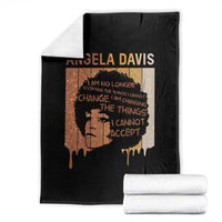 Angela Davis Quote Throw Blanket I Am No Longer Accepting The Things I Cannot Change - Wonder Print Shop