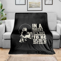 Angela Davis Inspirational Quote Throw Blanket - Wonder Print Shop
