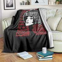 Angela Davis Inspirational Quote Throw Blanket Black History Month - Wonder Print Shop