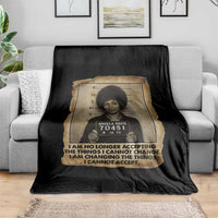 Angela Davis Inspirational Quote Throw Blanket Black History Melanin - Wonder Print Shop
