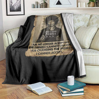 Angela Davis Inspirational Quote Throw Blanket Black History Melanin - Wonder Print Shop