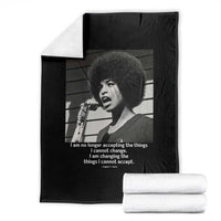 Angela Davis Inspirational Quote Throw Blanket Black History African Pride Power - Wonder Print Shop