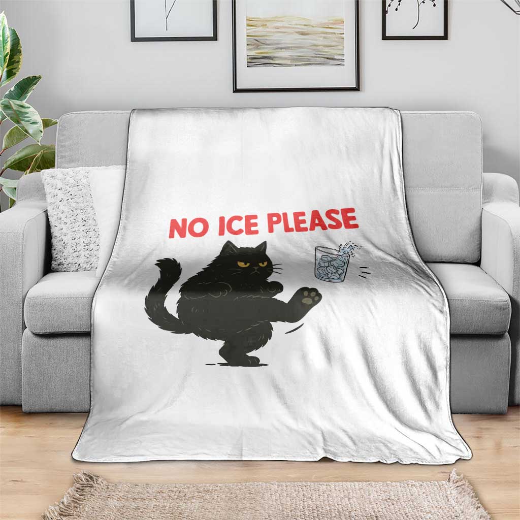 No Ice Please Throw Blanket Funny Black Cat Abolish ICE Meme Protest