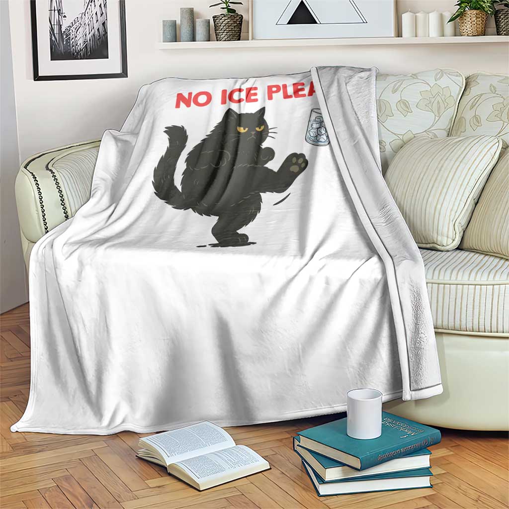 No Ice Please Throw Blanket Funny Black Cat Abolish ICE Meme Protest