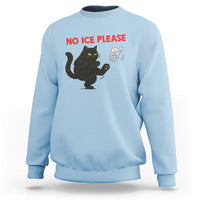 No Ice Please Sweatshirt Funny Black Cat Abolish ICE Meme Protest