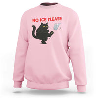 No Ice Please Sweatshirt Funny Black Cat Abolish ICE Meme Protest
