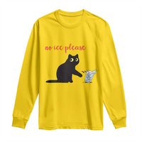 No Ice Please Long Sleeve Shirt Funny Cat Abolish ICE Meme Protest
