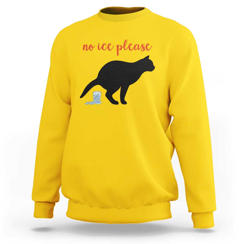 No Ice Please Sweatshirt Funny Cat Abolish ICE Meme