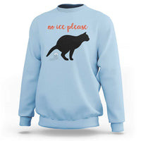 No Ice Please Sweatshirt Funny Cat Abolish ICE Meme