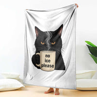 No Ice Please Throw Blanket Funny Black Cat Anti ICE Meme