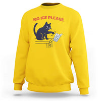 No Ice Please Sweatshirt Funny Cat Anti ICE Meme