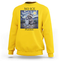 No Ice Please Sweatshirt Starry Night Raccoon Trash Panda Anti ICE Meme
