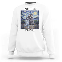 No Ice Please Sweatshirt Starry Night Raccoon Trash Panda Anti ICE Meme