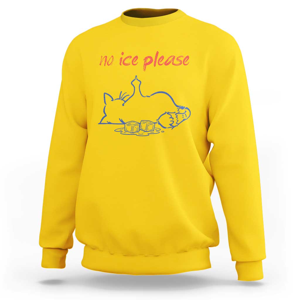 No Ice Please Sweatshirt Funny Cat Anti ICE Deportation Human Rights