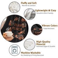 Team Punch Monkey Throw Blanket Viral Baby Monkey Meme