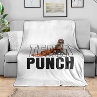 Team Punch Monkey Throw Blanket Viral Trend Baby Monkey Meme