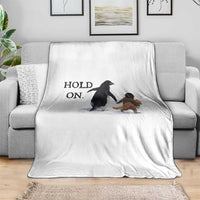 Baby Monkey Punch Viral Trend Throw Blanket Hold On