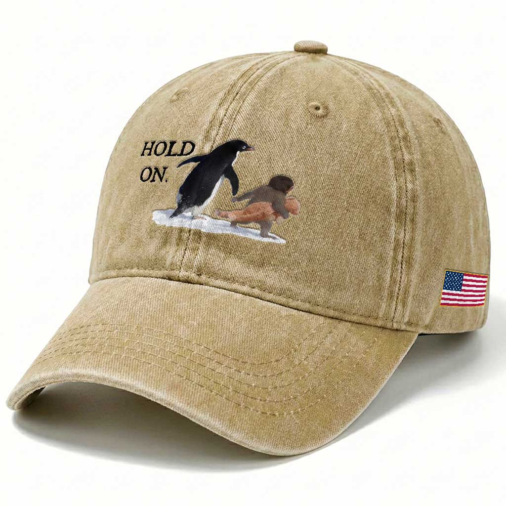 Baby Monkey Punch Viral Trend Washed Cotton Baseball Cap Hold On