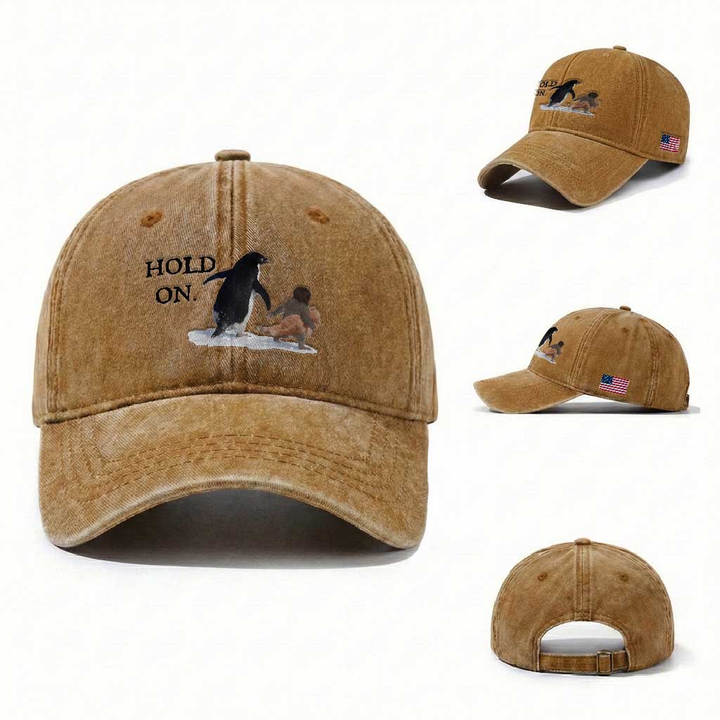 Baby Monkey Punch Viral Trend Washed Cotton Baseball Cap Hold On