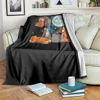 Baby Monkey Punch Throw Blanket Team Punch Monkey Viral Trend