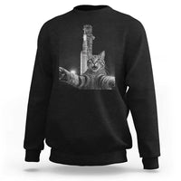 Funny Cat Selfie Lunar Mission 2026 Sweatshirt