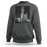 Funny Cat Selfie Lunar Mission 2026 Sweatshirt