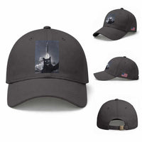 Funny Black Cat Selfie Baseball Cap Back To The Moon Mission 2026