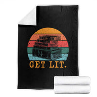 Book Lover Throw Blanket Get Lit Literature Reading - Wonder Print Shop
