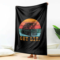 Book Lover Throw Blanket Get Lit Literature Reading - Wonder Print Shop