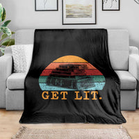 Book Lover Throw Blanket Get Lit Literature Reading - Wonder Print Shop