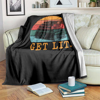 Book Lover Throw Blanket Get Lit Literature Reading - Wonder Print Shop