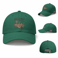 Arizona State Map Desert Landscape Cactus Southwest Baseball Cap