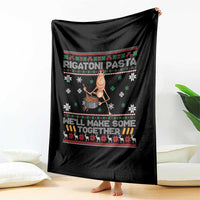 Marcus The Worm Christmas Meme Throw Blanket Rigatoni Pasta We Will Make Some Together - Wonder Print Shop